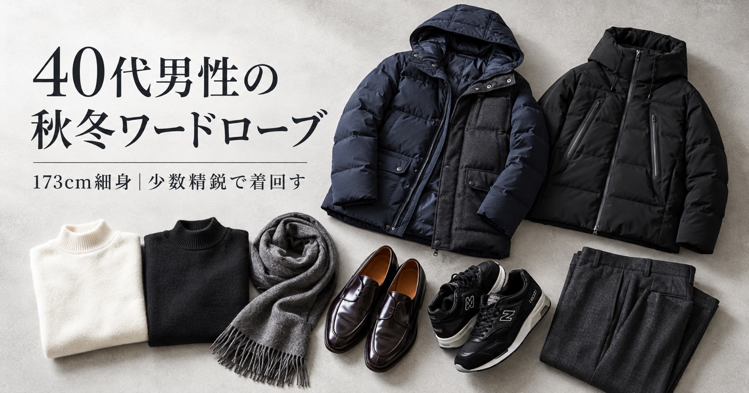 40代男性の秋冬ワードローブ｜173cm細身の愛用アイテム